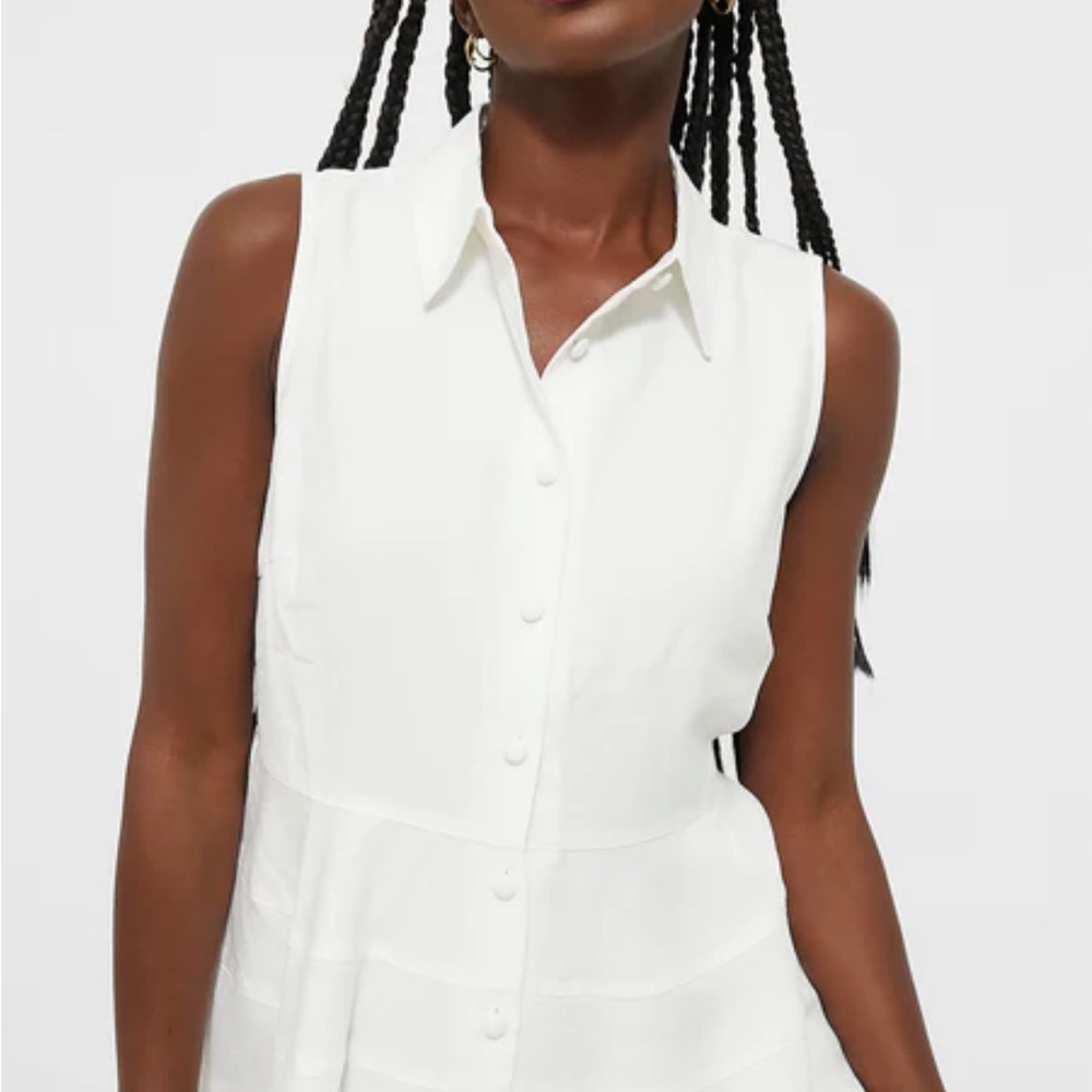Tuckernuck Pomander Place White Sleeveless Ashlen Blouse